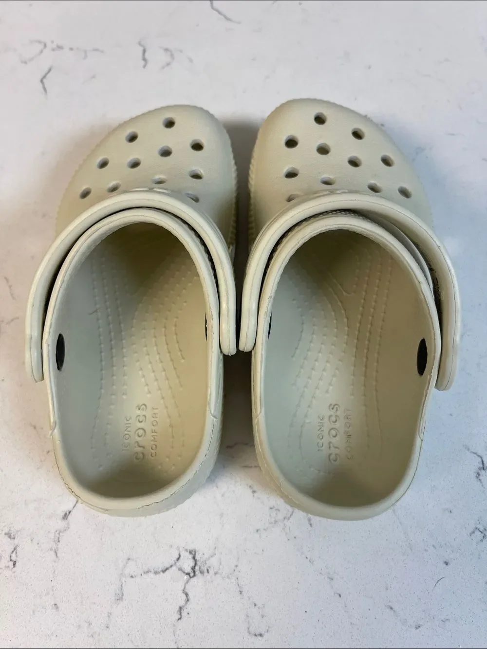Crocs Toddler Classic Clog Style 206990 Bone - Beige ? Size 8